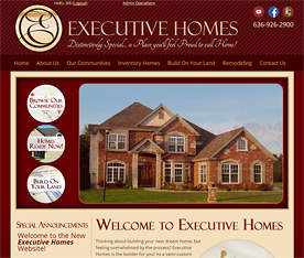 button to Executive Homes website